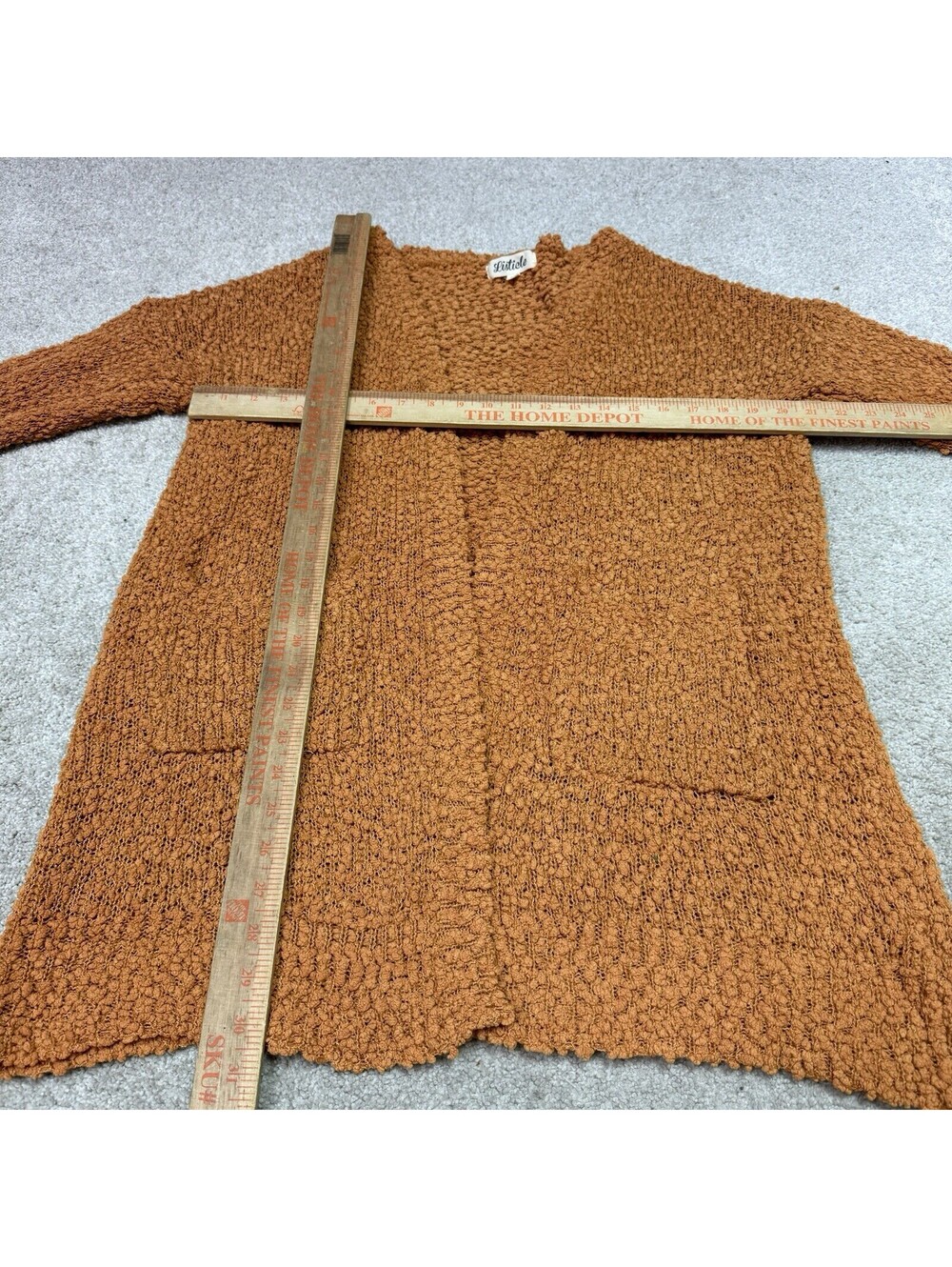 Listicle Cardigan Women’s Mustard Yellow Long Sleeve Size Large - Picture 2 of 9